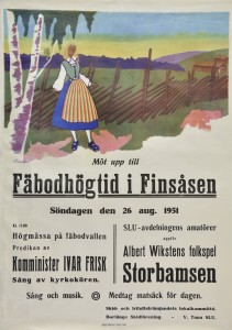 Affisch om Fäbodhögtid i Finsåsen